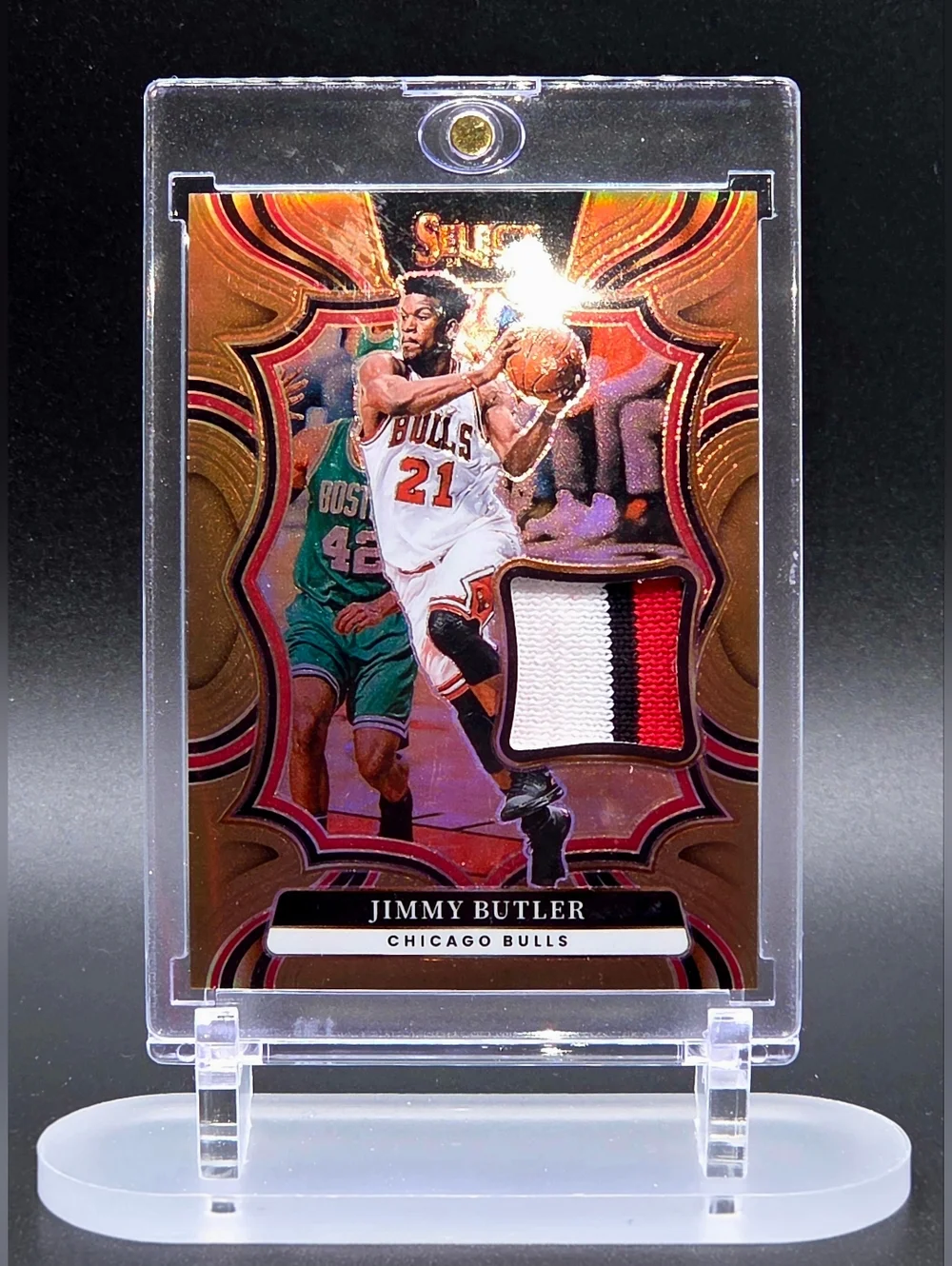 Jimmy Butler Select Patch 11/49 — Game‑Worn! 3 color patch